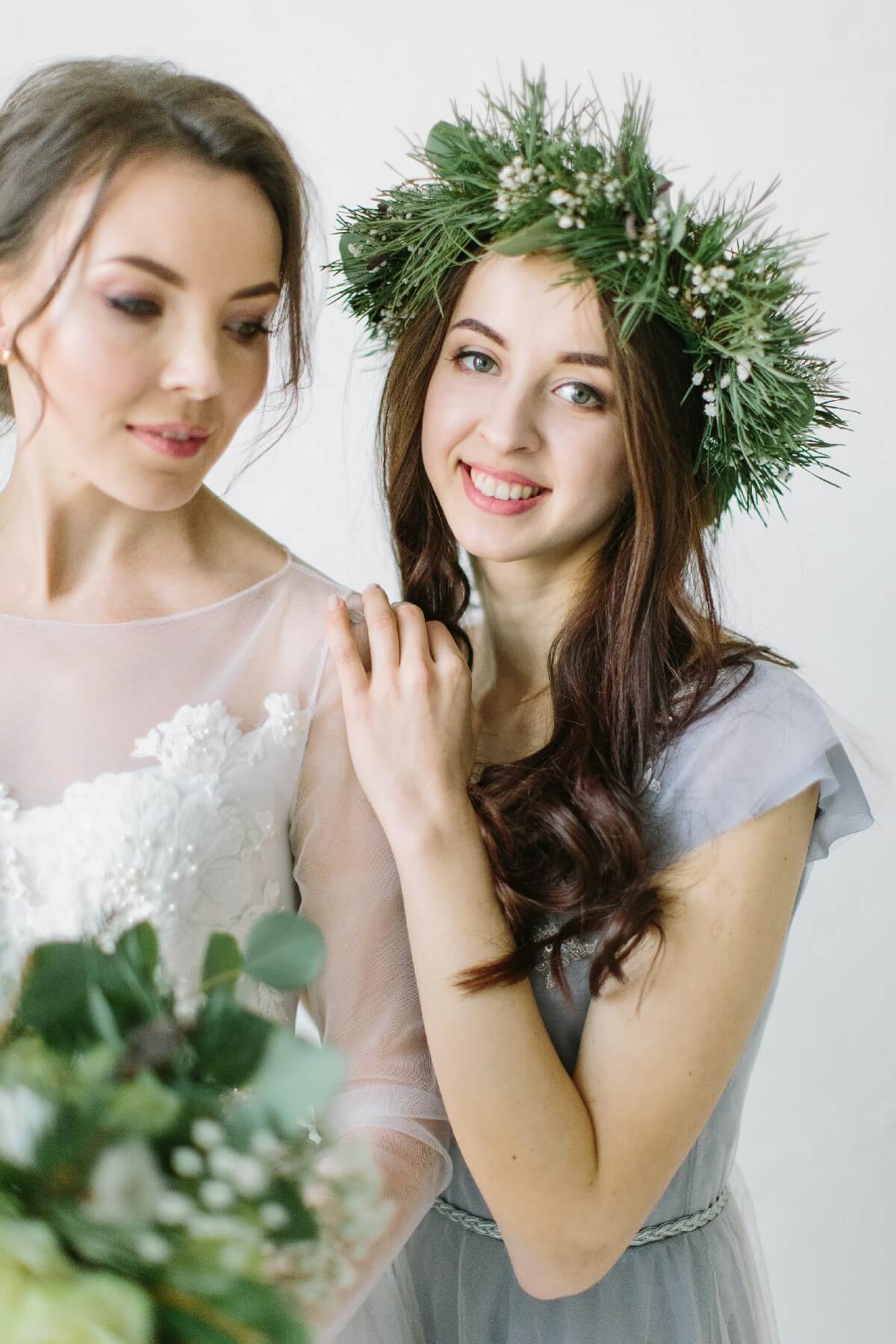 Delicate Dove Hues Bridesmaid Makeup Idea