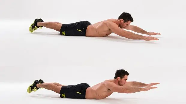 Superman the back exercises without weights