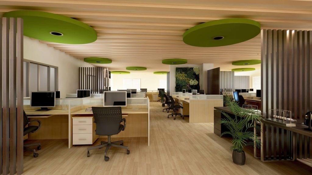 Select work environment for open office ideas