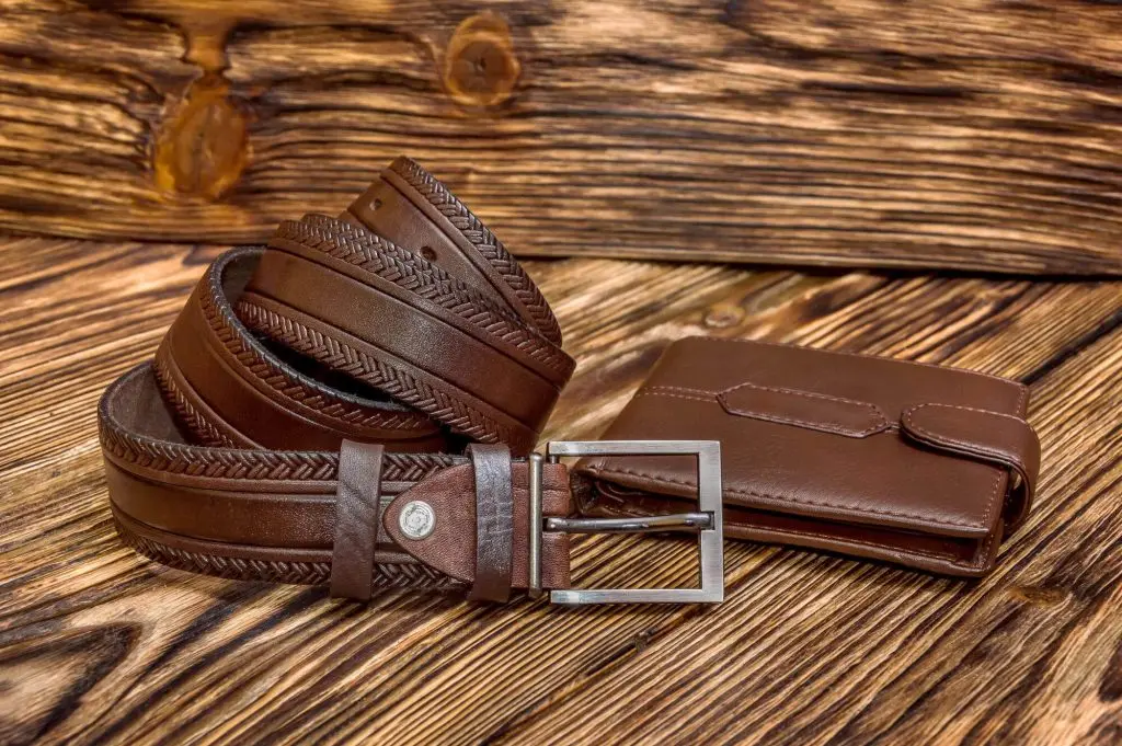 Belt and wallet combo set